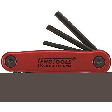Klucze trzpieniowe sześciokątne w zestawie Teng Tools 1476NMM