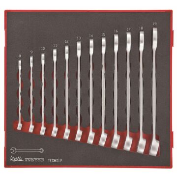 Zestaw 12 kluczy płasko-oczkowych Teng Tools TED8012