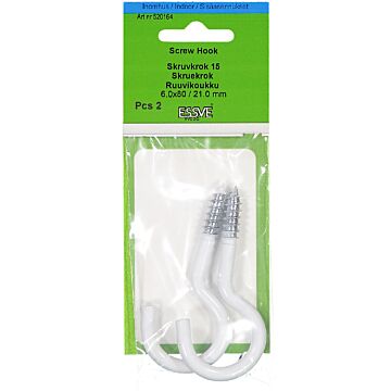 HAK OCZKOWY 15 BIALY 80MM /2/10/