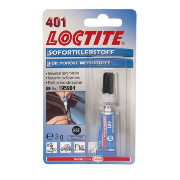 LOCTITE 401 Klej błyskawiczny 3g – cyjanoakrylowy, uniwersalny