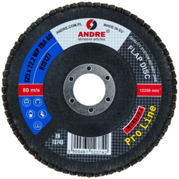 ANDRE PRO LINE TARCZA LAMELKOWA 125X22,23 MM ZRA 40 DO STALI INOX 810127
