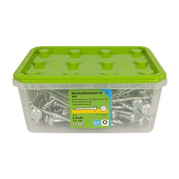 WKRĘT DO DREWNA WAF 6,0X80 EZP /100/4/