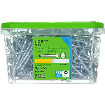 WKRĘT 3,9X55 DO PŁYT G-K KOMBI EZP /200/8/