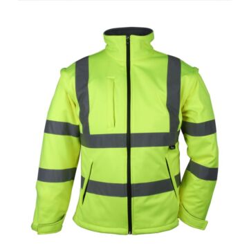 KURTKA SOFTSH.OST.Z ODPIN.RĘK.ŻÓŁTA M