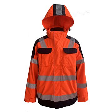 KURTKA ROB.OSTRZEG.POMAR.-GRANAT.XL