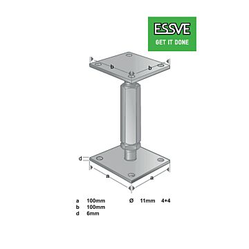 OKUCIE SŁUPA REGUL. B2 100X100X115/165 /1/20/