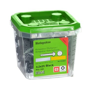 WKRĘT MONTAŻOWY 4,2X25 EPDM RAL9011 TX20 /100/12/