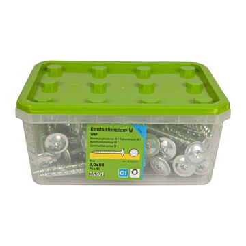 WKRĘT DO DREWNA WAF 8,0X80 EZP /50/4/