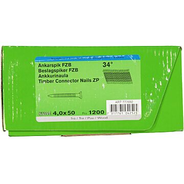 GWOŹDZIE DO OKUĆ CIESIELSKICH 4,0X50 OCYNK /1200/