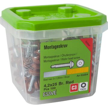 WKRĘT MONTAŻOWY 4,2X25 EPDM RAL8004 TX20 /100/12/