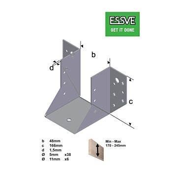 WIESZAK BELKI U 48X166 CE POWER LINE FZV /1/10/