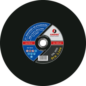 ŚCIERNICA 41 - 350 X 3,5 X 25,4 95A24RBF - 80  STANDARD