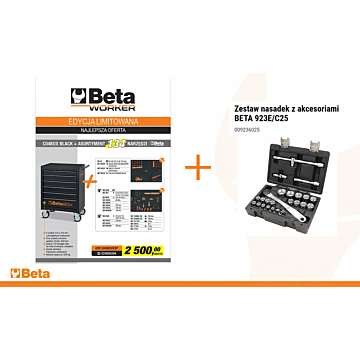 Wózek narzędziowy BW C04BOX z 6 szufladami, z zestawem narzędzi do użytku uniwersalnego, w piankowych wkładach profilowanych, 134 elementów + BW923E/C25